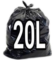 Saco De Lixo 20L Litros Preto 100Un Resistentes