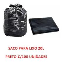 Saco De Lixo 20l Preto Reforçado 100 Unidades Fabricante