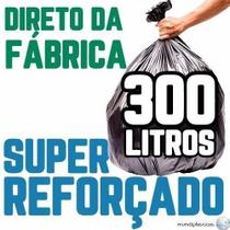 Saco De Lixo 300 Litros 100Un Preto Super Reforçado