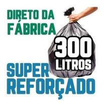 Saco De Lixo 300 Litros 200 Un Preto Super Reforçado