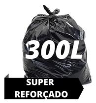 Saco de lixo 300 litros super reforçado grosso c/ 100 un