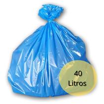 Saco De Lixo 40 Litros Azul C/100 Unidades