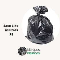 Saco de Lixo 40 litros - Pacote 10, 20 ou 50 Unidades - Marques Plásticos