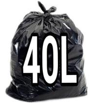 Saco De Lixo 40 Litros Preto 100Un