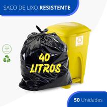 Saco De Lixo 40 Litros Reforçado Grosso 50 Unidades