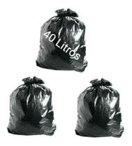 Saco De Lixo 40lts Preto Resistente 60x60 Pcte 100 Un Saco De Lixo 40lts Preto Resistente 60x60 Pcte 100 Un