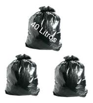 Saco De Lixo 40lts Preto Resistente 60x60 Pcte 100 Un Saco De Lixo 40lts Preto Resistente 60x60 Pcte 100 Un