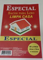 Saco de lixo 50lt pct c/ 8 un