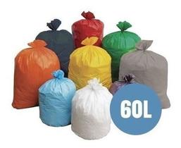 Saco De Lixo 60 Litros Coloridos - Pacote Com 50un