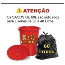 Saco De Lixo 60 Litros Reforçado 100 Unidades