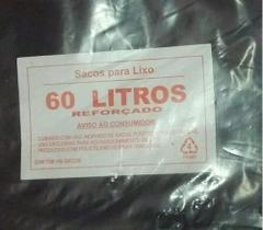 Saco De Lixo 60 Litros Reforçado Com 100 Unidades