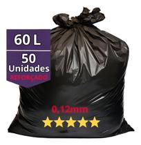 Saco De Lixo 60 Litros Uso Pesado Bem Reforçado Grosso Super Resistente 50 Und Saco De Lixo 60 Litros Uso Pesado Bem Reforçado Grosso Super Resistente 50 Und