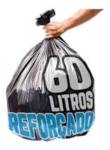 Saco De Lixo 60l 100 Un Preto Reforçado Resistente