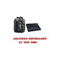 Saco De Lixo 60l Preto Reforçado 100 Unidades Fabricante