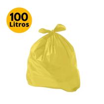 Saco de lixo - amarelo - 100 litros - p05 - 100 unidades