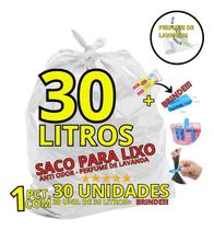 Saco De Lixo Anti Odor Branco C/ 30und+ Brinde 30l Reforçado Saco De Lixo Anti Odor Branco C/ 30und+ Brinde 30l Reforçado