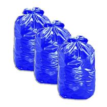 Saco De Lixo Azul 100l Pacote Com 100 Kit 3