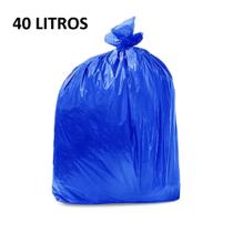 Saco de lixo - azul - 40 litros - 100 unidades