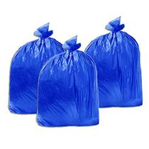 Saco De Lixo Azul 40l Pacote Com 100 Kit 3
