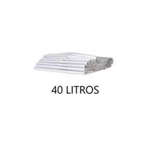 Saco De Lixo Branco 40 Litros - Pacote Com 100 Und.