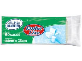 Saco de Lixo Branco Embalixo Pia e Banheiro - 50 Unidades Saco de Lixo Branco Embalixo Pia e Banheiro - 50 Unidades