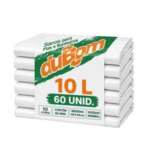 Saco De Lixo Branco Para Pia E Banheiro 10 Litros Dubom Kit Com 60 100 140 Unidades Saco De Lixo Branco Para Pia E Banheiro 10 Litros Dubom Kit Com 60 100 140 Unidades