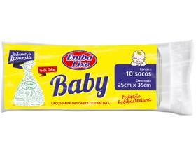 Saco de Lixo Branco Perfumado para Fralda - Embalixo Baby 10 Unidades