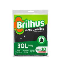 Saco de Lixo Brilhus 30L Almofada 10Un