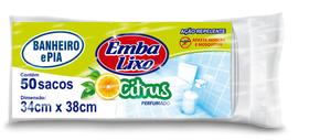 Saco de Lixo Citrus para Pia e Banheiro 50 Unid. Embalixo