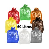 Saco de lixo Colorido 60 Litros reforçado com 25 Unidades - PLASFORT