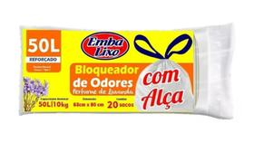 Saco de Lixo Com Alça Perfume de Lavanda 50 Litros Embalixo Saco de Lixo Com Alça Perfume de Lavanda 50 Litros Embalixo