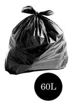 Saco De Lixo Comum Preto 60lts Pct C/100 Un