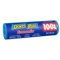 Saco de Lixo Dover Roll 100L Azul Embalagem 15Un