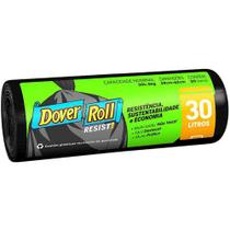 Saco de Lixo Dover Roll Preto Resistente 30l 20Un