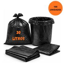 Saco de Lixo Dubom Resistente 30 Litros Preto Reforçado Kit 80 100 150 200 Unidades Direto Da Fabrica