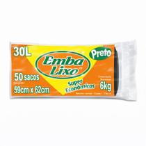 Saco de lixo embalixo 30 litros com 50 un