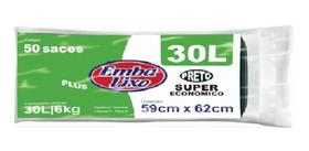 Saco de Lixo embalixo 30 Litros com 50 unidades