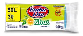 Saco De Lixo Embalixo 50 Litros Perfumado Repelente Citrus