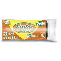 Saco De Lixo Embalixo Preto 30L Rolo 50 sacos Saco De Lixo Embalixo Preto 30L Rolo 50 sacos