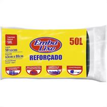 Saco De Lixo Embalixo Reforcado 50L 63X80Cm Preto Pacote Com 50 Sacos Saco De Lixo Embalixo Reforcado 50L 63X80Cm Preto Pacote Com 50 Sacos