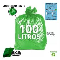 SACO DE LIXO ESPECIAL 100L 75X85CM BAY PLASTIC - Verde C/ 200un