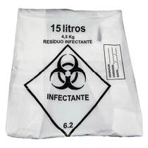 Saco de lixo hospitalar infectante 15l c/100 embalac