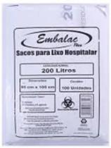 Saco De Lixo Hospitalar Infectante 200 Litros C/ 100 Un