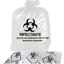Saco De Lixo Infectante 30lt C/ 100 Resistente Hospitalar - Falcor