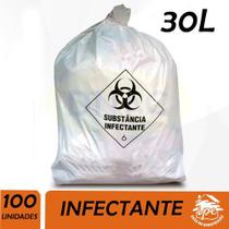 Saco de Lixo Infectante 6 Hospitalar Residuo 30L C/100 un