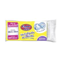 Saco de Lixo Neutralizador de Odores Embalixo Pia/Banheiro Rolo Lavanda Branco - Embalagem com 100 Unidades