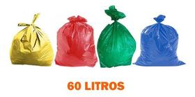 Saco De Lixo Para Coleta Seletiva 60 Litros - 100 Unidades
