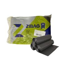 Saco de lixo preto 100 litros Rolo reciclado Reforçado Zibag com 100 unidades Saco de lixo preto 100 litros Rolo reciclado Reforçado Zibag com 100 unidades