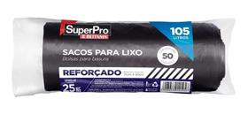 Saco De Lixo Preto 105 Litros Reforçado C/50 Superpro Saco De Lixo Preto 105 Litros Reforçado C/50 Superpro