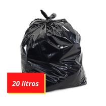 Saco de lixo - preto - 20 litros - 100 unidades